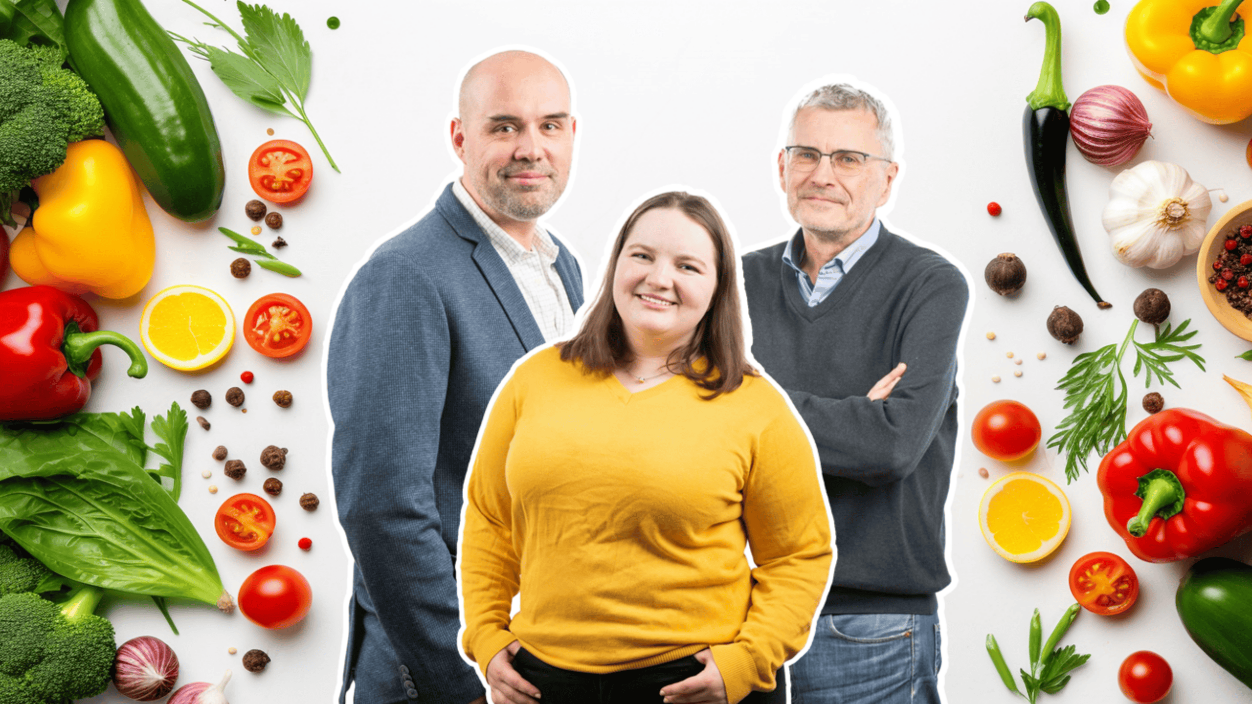 Die Hosts im Foto: Peer Kittel, Studentin Jule Wäntig und Thomas Henle, Professor für Lebensmittelchemie.