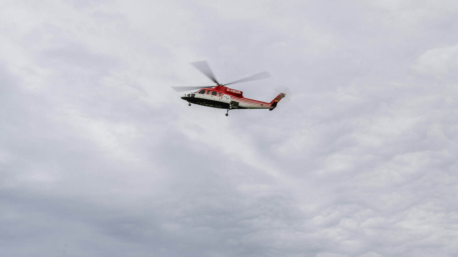 Helicopters Conducting Survey Flights Over the Western Ore Mountains