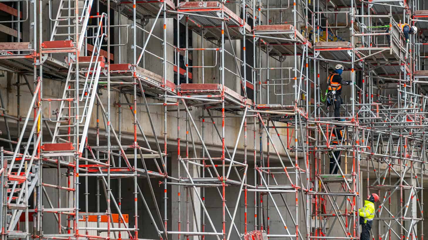 Arbeiter auf einer Baustelle