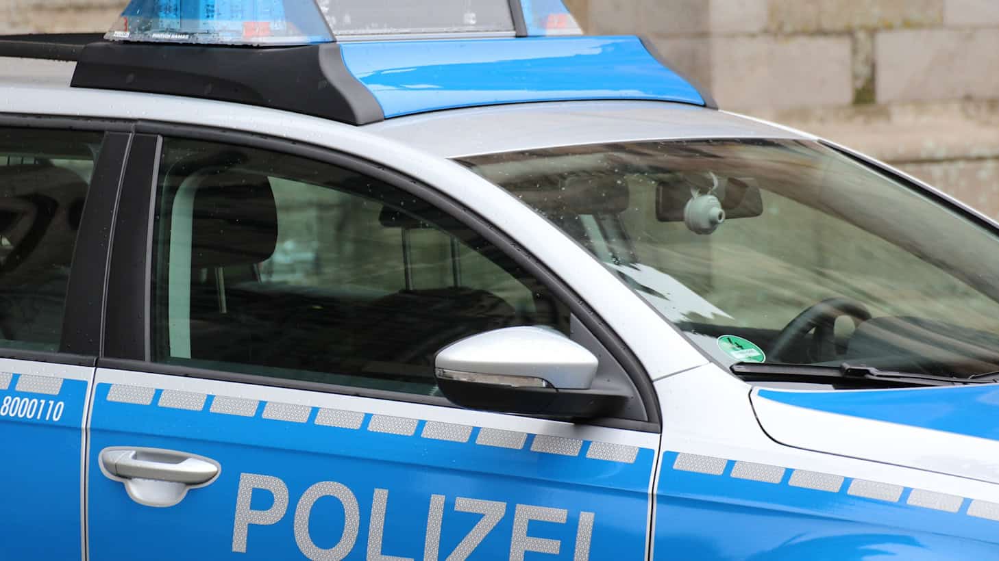 A police car as a symbolic image for a study on sexism in the Saxony Police Department