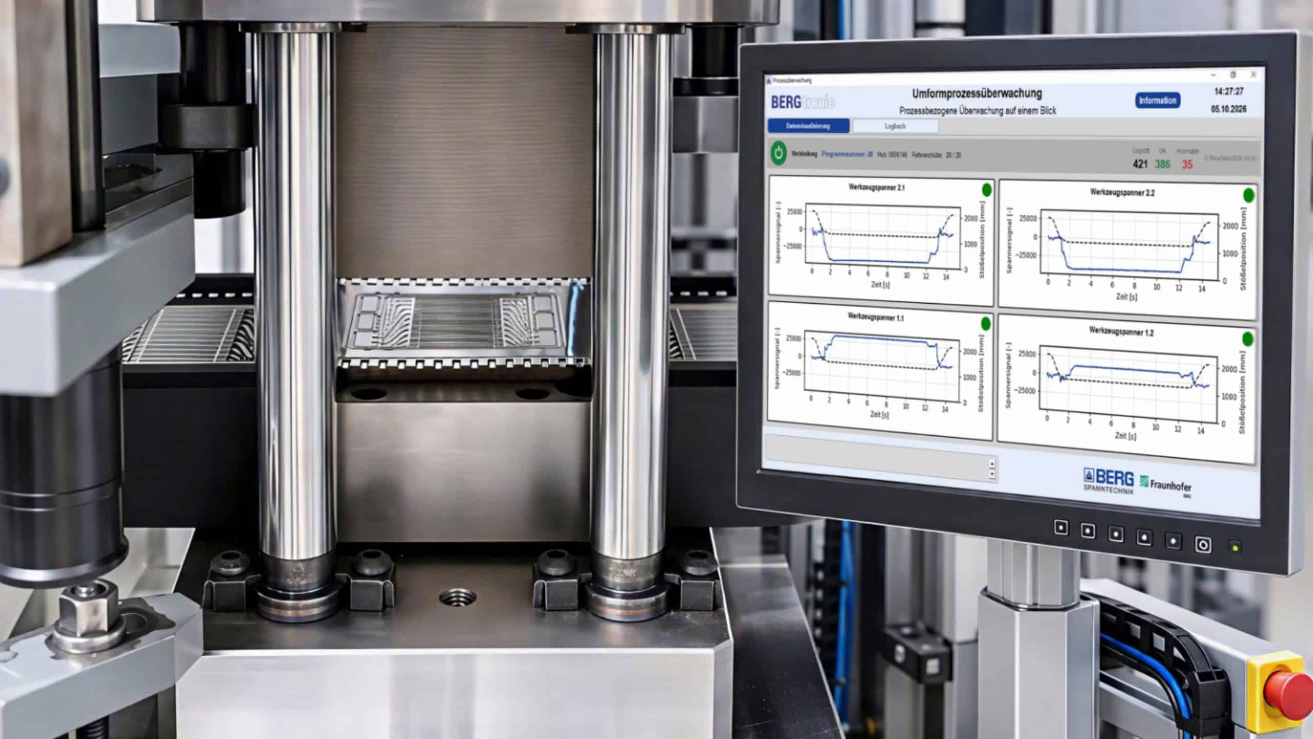 Software from Fraunhofer IWU for monitoring industrial presses using sensors