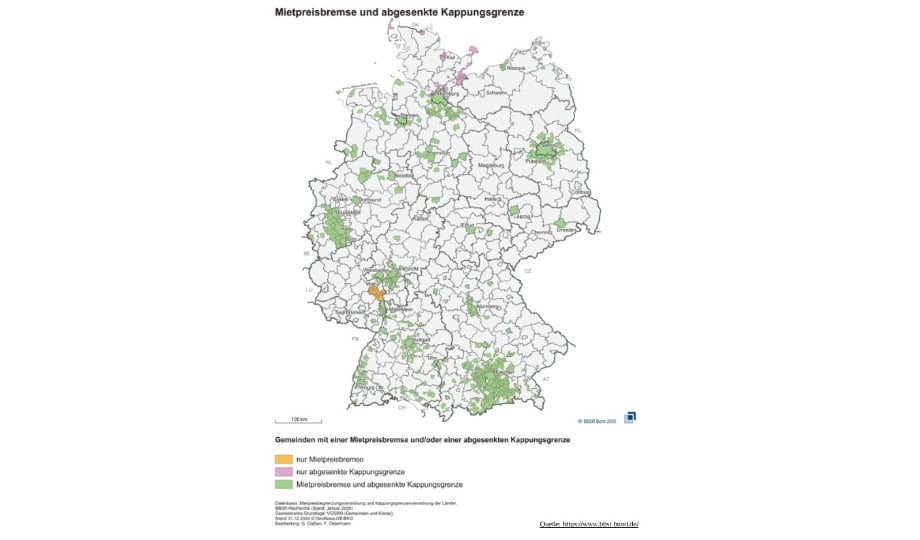 Mietpreisbremse und Kappungsgrenze: Gebietskulissen und Reichweite im Überblick