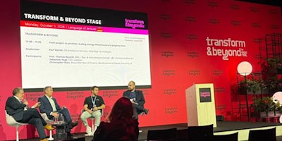 Infrastrukturbewertung im Panel: Vier Personen auf einer Bühne der Expo Real in München.