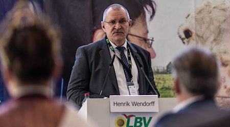 Henrik Wendorff, Präsident des Landesbauernverbandes Brandenburg, spricht beim Landesbauerntag. / Foto: Frank Hammerschmidt/dpa