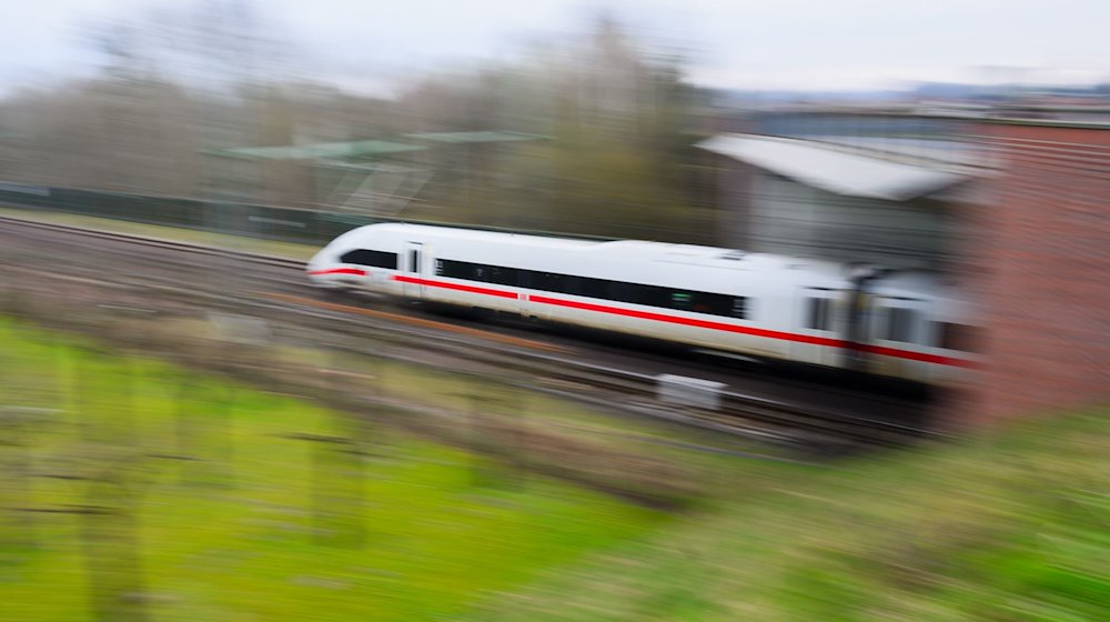 Ein ICE fährt auf einer Bahntrasse. (zu dpa: «ICE in Thüringen liegengeblieben - 450 Menschen betroffen») / Foto: Julian Stratenschulte/dpa