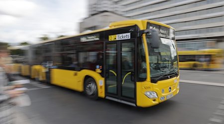 Ein Bus der Berliner Verkehrsbetriebe (BVG) fährt am Zoologischen Garten vorbei. / Foto: Jörg Carstensen/dpa/Symbolbild