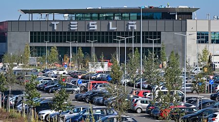 Die Tesla Gigafactory Berlin-Brandenburg. / Foto: Patrick Pleul/dpa