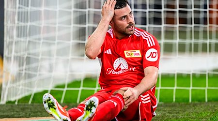 Union Berlins Kevin Volland reagiert unzufrieden. / Foto: Tom Weller/dpa