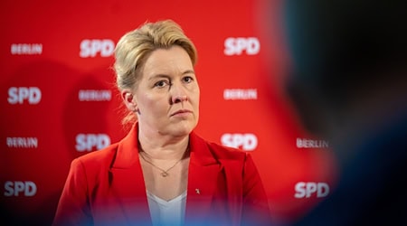 Franziska Giffey, die scheidende Landesvorsitzende der SPD Berlin. / Foto: Monika Skolimowska/dpa