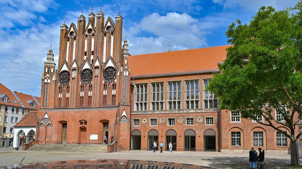 Das Rathaus der Stadt Frankfurt (Oder). / Foto: Patrick Pleul/dpa