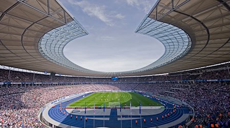 Hier wollen alle Teams hin: Im Berliner Olympiastadion steigt am 14. Juli das Endspiel der EM. / Foto: Emily Wabitsch/dpa/Archivbild