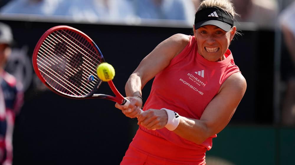 Angelique Kerber in Aktion. / Foto: Alessandra Tarantino/AP/dpa