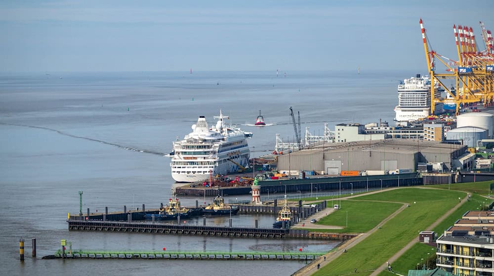 Das Bremerhavener Kreuzfahrt-Terminal an der Columbuskaje. / Foto: Sina Schuldt/dpa