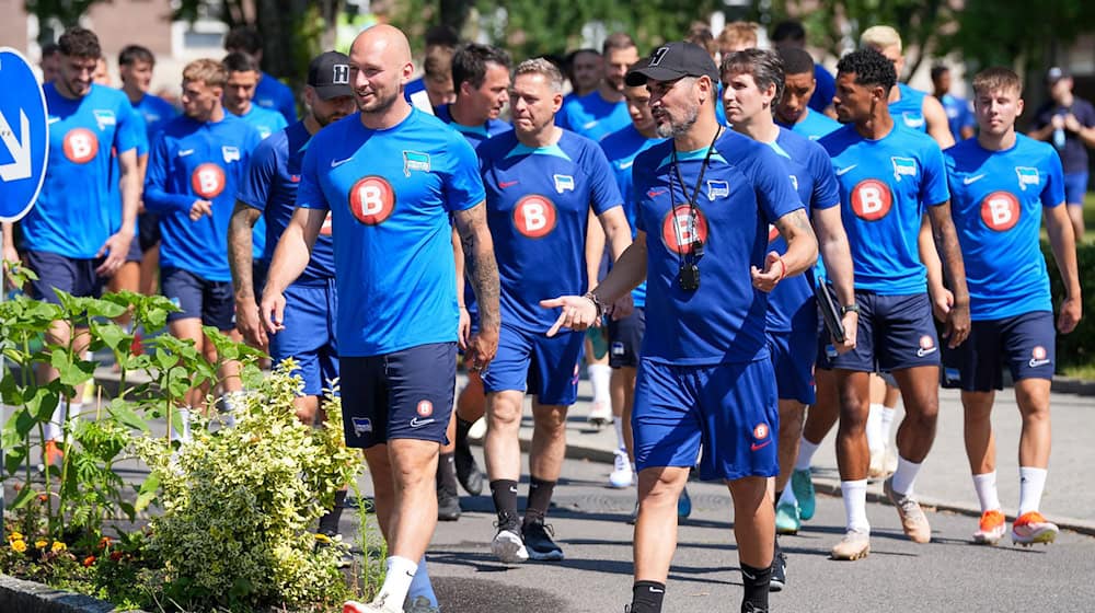 Ob zu Hause oder in Tirol: Hertha will den nächsten Schritt machen. / Foto: Soeren Stache/dpa