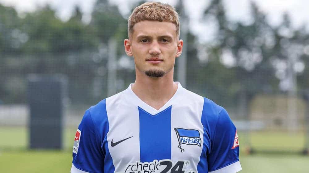 Michaël Cuisance fühlt sich bei Hertha BSC schon wie zu Hause. / Foto: Andreas Gora/dpa