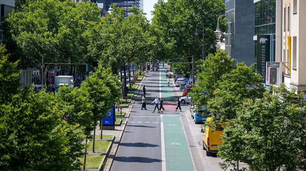 Nicht überall in Berlin gibt es so schöne Radwege auf der Schloßstraße im Süden (Archivfoto). / Foto: Monika Skolimowska/dpa