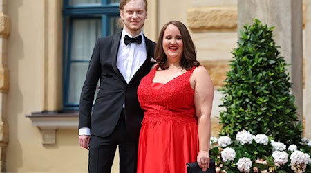 Ricarda Lang und ihr Lebensgefährte Florian Wilsch (Archivbild). / Foto: Daniel Karmann/dpa