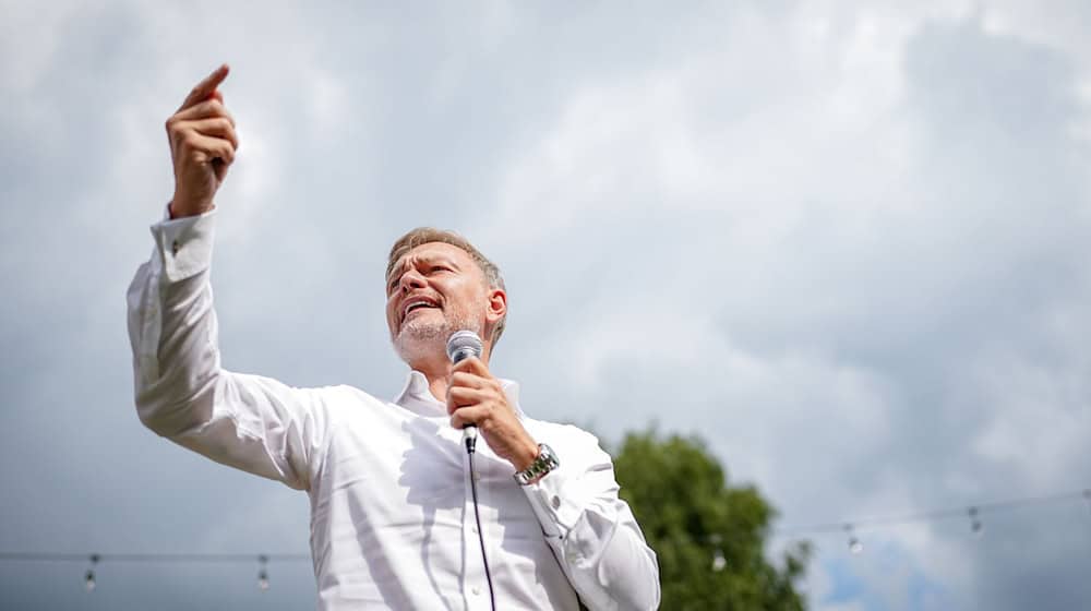 Christian Lindner warnt vor AfD und BSW. / Foto: Kay Nietfeld/dpa