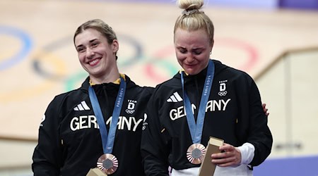 Nach Olympia-Bronze gibt es wieder eine Medaille für Pauline Grabosch und Lea Sophie Friedrich. / Foto: Jan Woitas/dpa