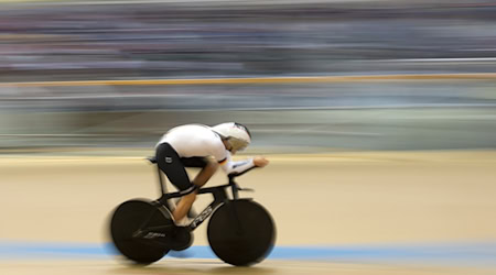 Felix Groß hat bei den deutschen Meisterschaften in Berlin den Titel in der 4000-Meter-Einzelverfolgung gewonnen. / Foto: Peter Klaunzer/KEYSTONE/dpa