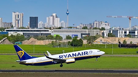 Fliegen bald seltener vom BER: Flugzeuge von Ryanair. (Archivbild) / Foto: Patrick Pleul/dpa