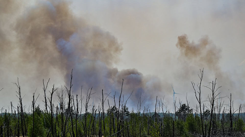 Bei dem Brand in Jüterbog standen rund 172 Hektar in Flammen. / Foto: Patrick Pleul/dpa