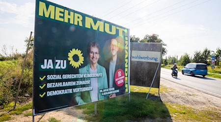 Die Grünen könnten aktuellen Umfragen zufolge nur knapp in den Brandenburger Landtag einziehen. / Foto: Christoph Soeder/dpa