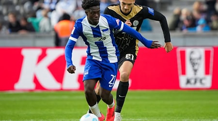 Boris Lum ist der jüngste Profi in Herthas Fußball-Historie.  / Foto: Soeren Stache/dpa