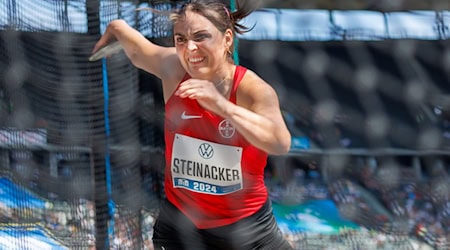 Musste sich im letzten Versuch geschlagen geben: Marike Steinacker. / Foto: Andreas Gora/dpa