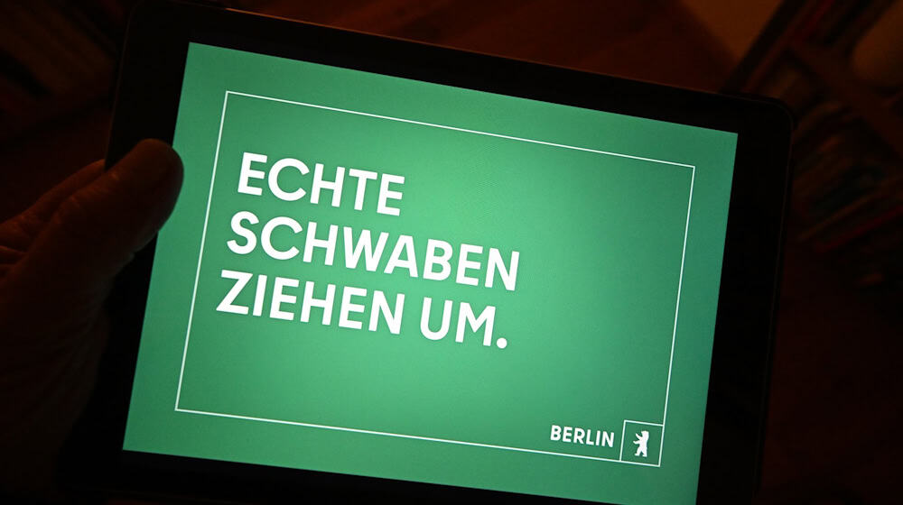 Berlin macht in Stuttgart mit einer Werbekampagne auf sich aufmerksam. / Foto: Bernd Weißbrod/dpa