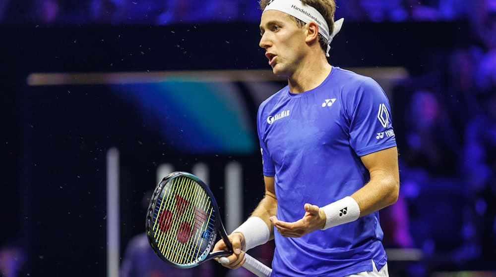 Das europäische Team liegt beim Laver Cup nach der Niederlage von Tennisprofi Casper Ruud zurück. / Foto: Andreas Gora/dpa