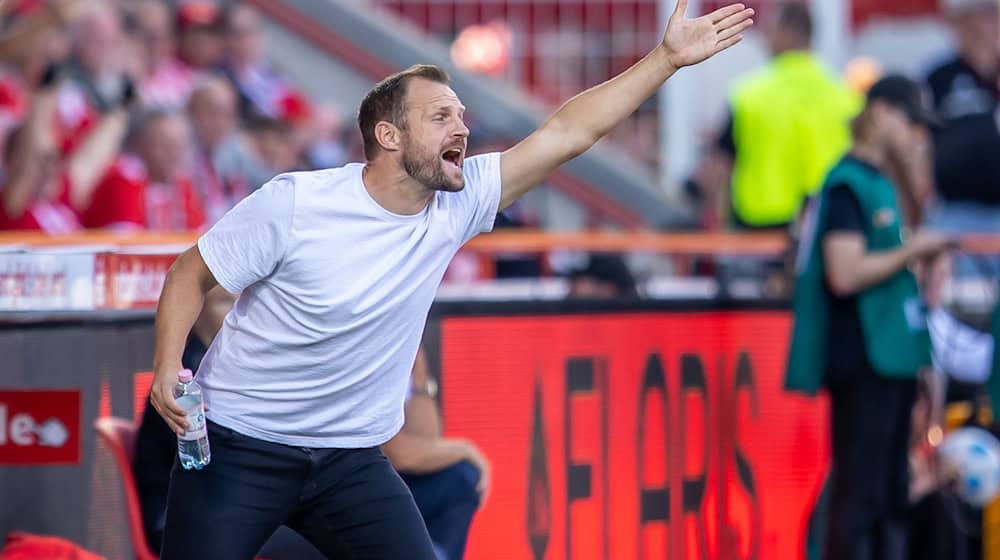 Union-Trainer Bo Svensson sieht noch viel Verbesserungspotenzial bei seinem Team.  / Foto: Andreas Gora/dpa