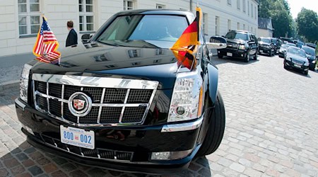 Steht ein gepanzerter Cadillac wie dieser in Deutschland, ist ein US-Präsident nicht weit. / Foto: picture alliance / dpa