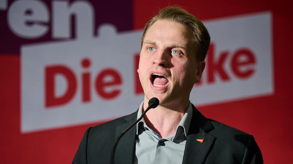 Maximilian Schirmer führt nicht nur den Landesverband der Linken, sondern ist nun auch Vize-Vorsitzender der Bundespartei. (Archivbild) / Foto: Annette Riedl/dpa