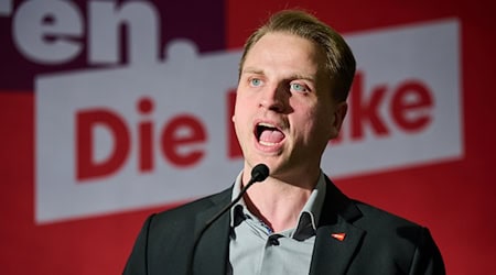 Maximilian Schirmer führt nicht nur den Landesverband der Linken, sondern ist nun auch Vize-Vorsitzender der Bundespartei. (Archivbild) / Foto: Annette Riedl/dpa