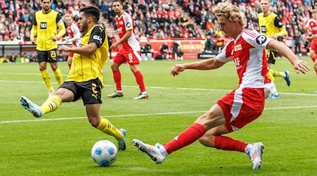 Neuzugang Tom Rothe will in Kiel sein zweites Saisontor für Union Berlin erzielen.  / Foto: Andreas Gora/dpa