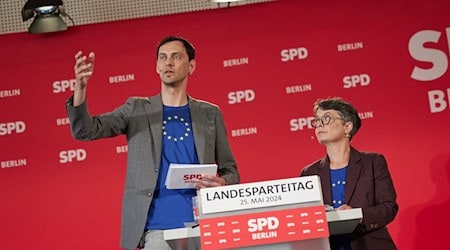 Das SPD-Spitzenduo Martin Hikel und Nicola Böcker-Giannini pocht auf echte Reform der Verwaltung. (Archivbild) / Foto: Joerg Carstensen/dpa