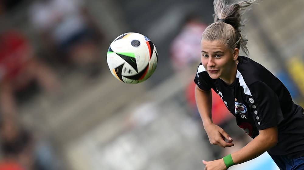 Emily Lemke steht mit Turbine Potsdam im Pokal vor einer schweren Hürde. / Foto: Sebastian Christoph Gollnow/dpa