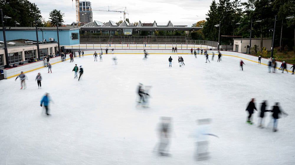 Endlich wieder Eislaufvergnügen an der Oderstraße. (Archivbild) / Foto: Fabian Sommer/dpa