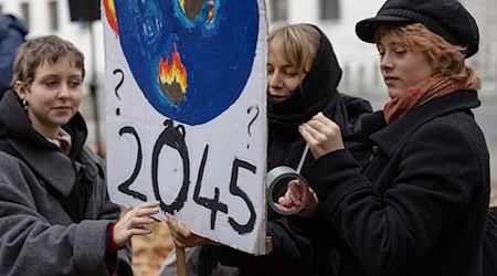 Sie fordern mehr Klimaschutz. / Foto: Hannes P. Albert/dpa