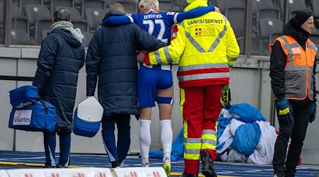 Marten Winkler wird Hertha BSC mehrere Wochen fehlen.  / Foto: Soeren Stache/dpa