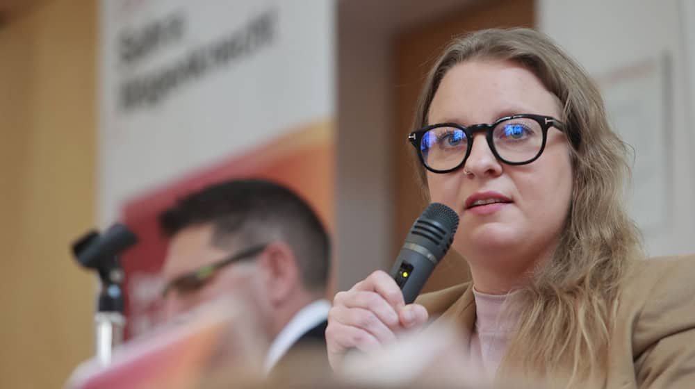 Friederike Benda ist die neue BSW-Spitzenkandidatin aus Brandenburg. (Archivfoto) / Foto: Matthias Bein/dpa