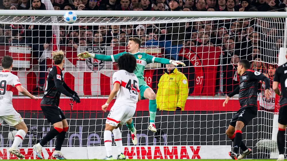 VfB-Torwart Alexander Nübel sah beim 0:1 nicht gut aus. / Foto: Tom Weller/dpa