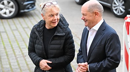 Olaf Scholz ist in seinem Wahlkreis unterwegs. / Foto: Soeren Stache/dpa