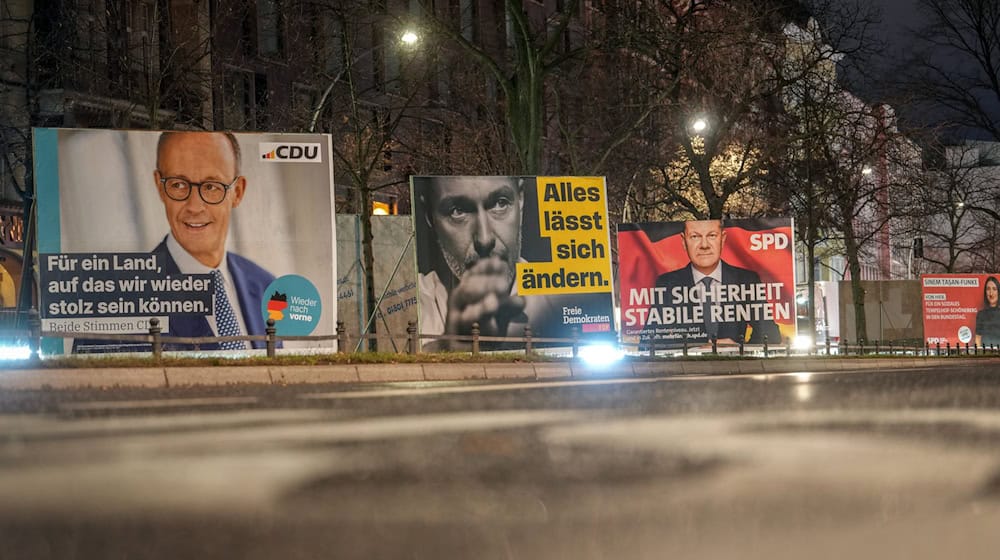 In Berlin wurden mehrere Wahlplakate beschädigt. (Archivbild)  / Foto: Kay Nietfeld/dpa