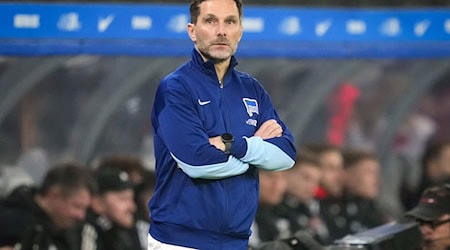 Stefan Leitl gab sein Trainerdebüt für Hertha BSC: / Foto: Soeren Stache/dpa