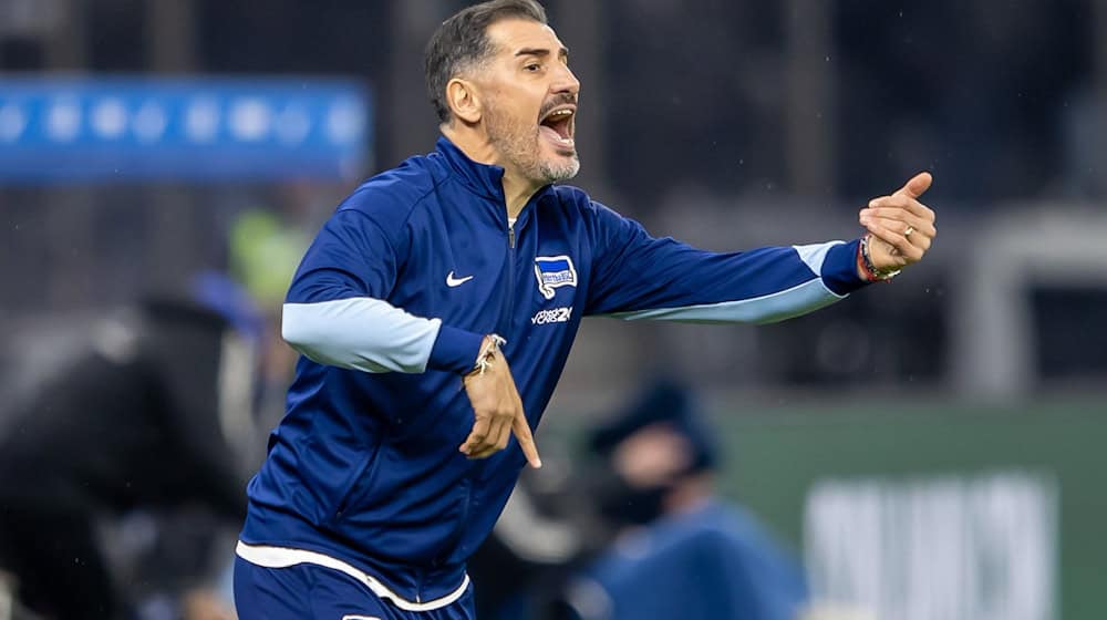 Hertha-Trainer Cristian Fiél und seine Mannschaft wollen Wiedergutmachung betreiben. / Foto: Andreas Gora/dpa