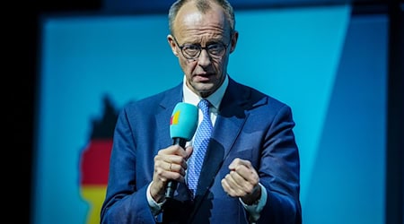 Friedrich Merz trat im Wahlkampf bei der Berliner CDU auf.  / Foto: Kay Nietfeld/dpa