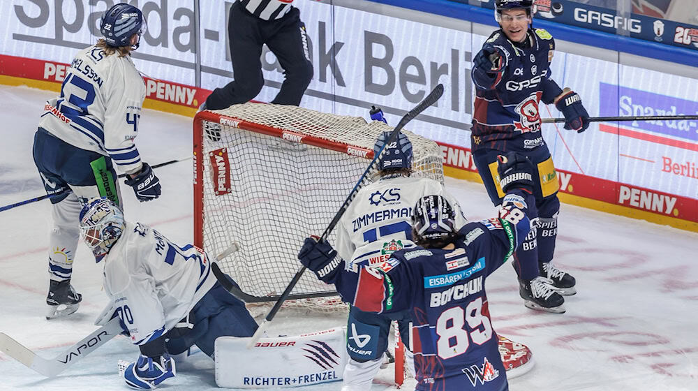 Angreifer Zach Boychuk erzielte den ersten Playoff-Treffer der Eisbären in der laufenden Saison. / Foto: Andreas Gora/dpa