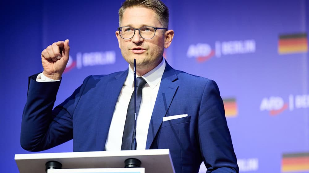 Die brandenburgische AfD will sich juristisch gegen die Hochstufung als gesichert rechtsextremistische Bestrebung wehren. (Archivbild) / Foto: Annette Riedl/dpa